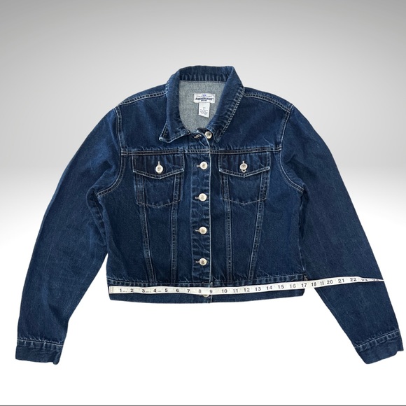Anchor Dark Blue Denim Jacket Button Up Front - Picture 8 of 12